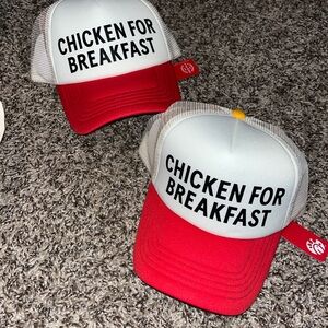 2 Chick-Fil-A Red and White Trucker Hats